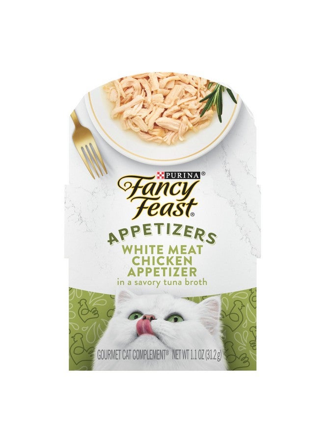 فانسي فيست مقبلات بورينا فانسي فيست، طعام قطط رطب خالٍ من الحبوب، مقبلات دجاج باللحم الأبيض في مرق تونة لذيذ - عبوة من ١٠ قطع، ١٫١ أونصة. - Image 1