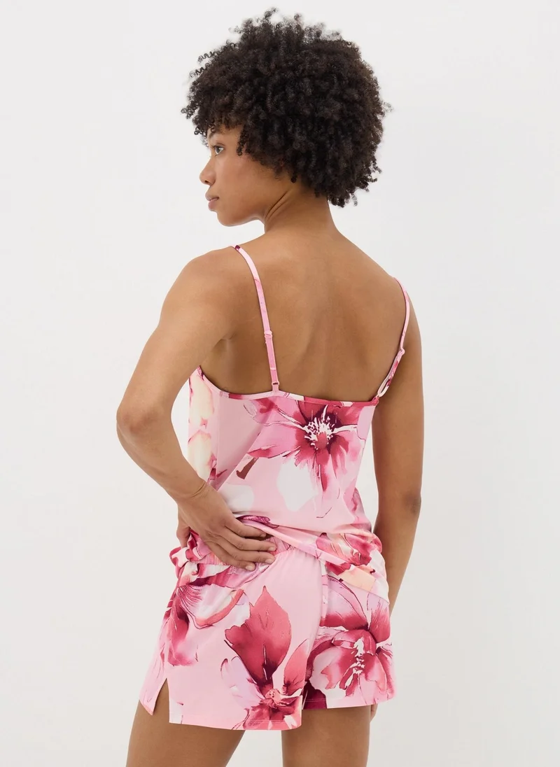 Matalan Pink Floral Soft Touch Pyjama Shorts
