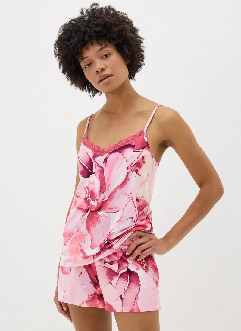 Matalan Pink Floral Soft Touch Pyjama Shorts