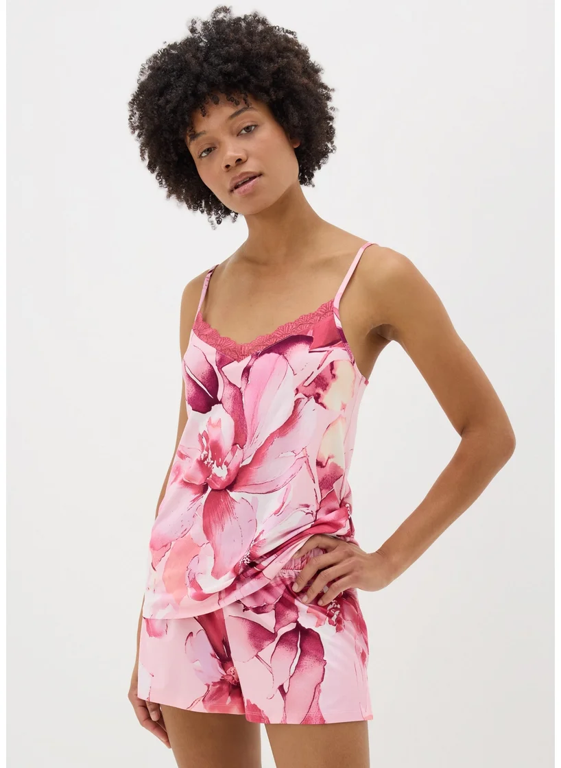 Matalan Pink Floral Soft Touch Pyjama Shorts