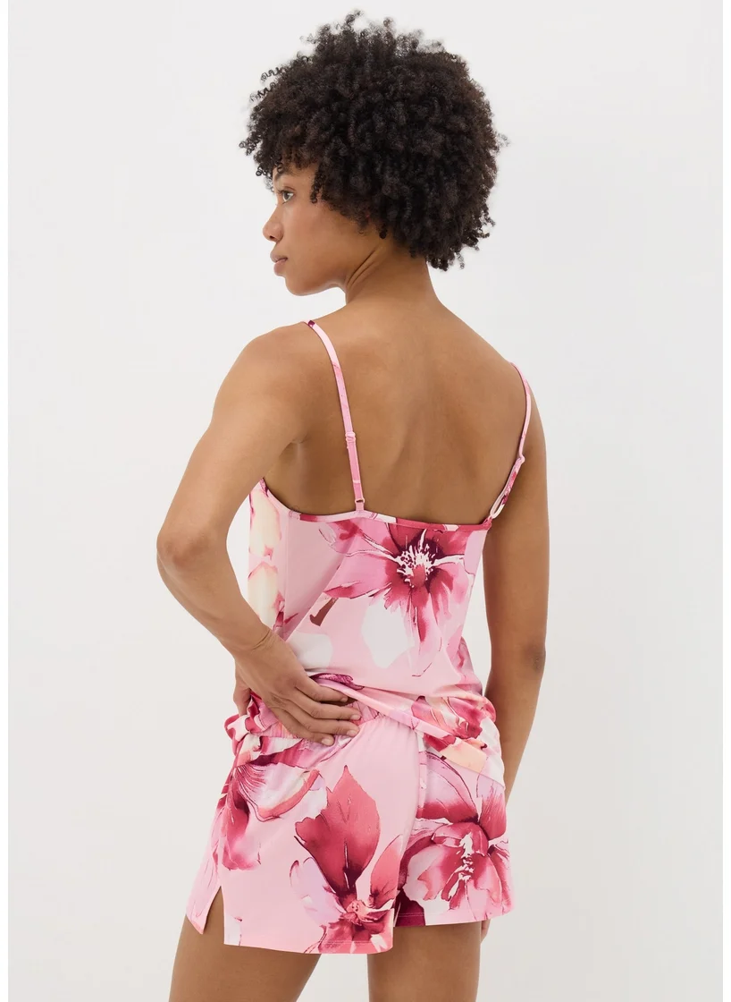 Matalan Pink Floral Soft Touch Pyjama Shorts