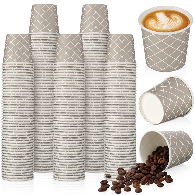 Rtteri 100 Pcs Count 3 oz Disposable Coffee Cups Disposable Espresso Cups Small Paper Cups 3 oz Cups for Coffee Tea Cocoa Juice Mini Paper Cups for Cafes Offices and Home - Image 1