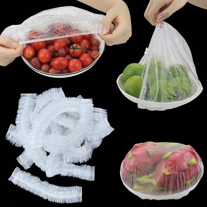 Nanaborn Fresh Keeping Bags 200pcs Elastic Shrinkable Food Storage Covers for Kitchen BowlPlates - Image 1