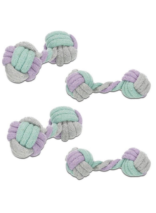 Trixie Junior Rope Dumbbell For Pets, Non-Toxic Tug Toys For Puppies And Adult Dogs, Made Cotton, Helps Massage Your Dogs Gums And Promotes Dental Hygiene - 15 Cm (Pack Of 4) - Image 2