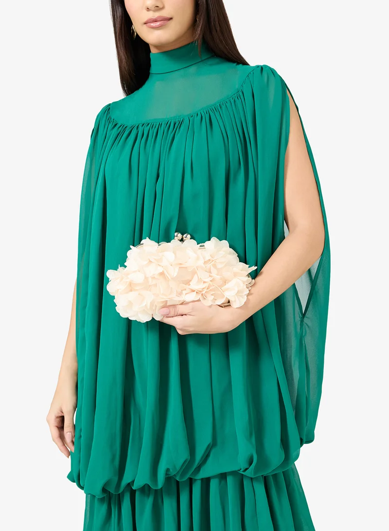 خزانة حقيبة يد بمقبض مزين بالزهور