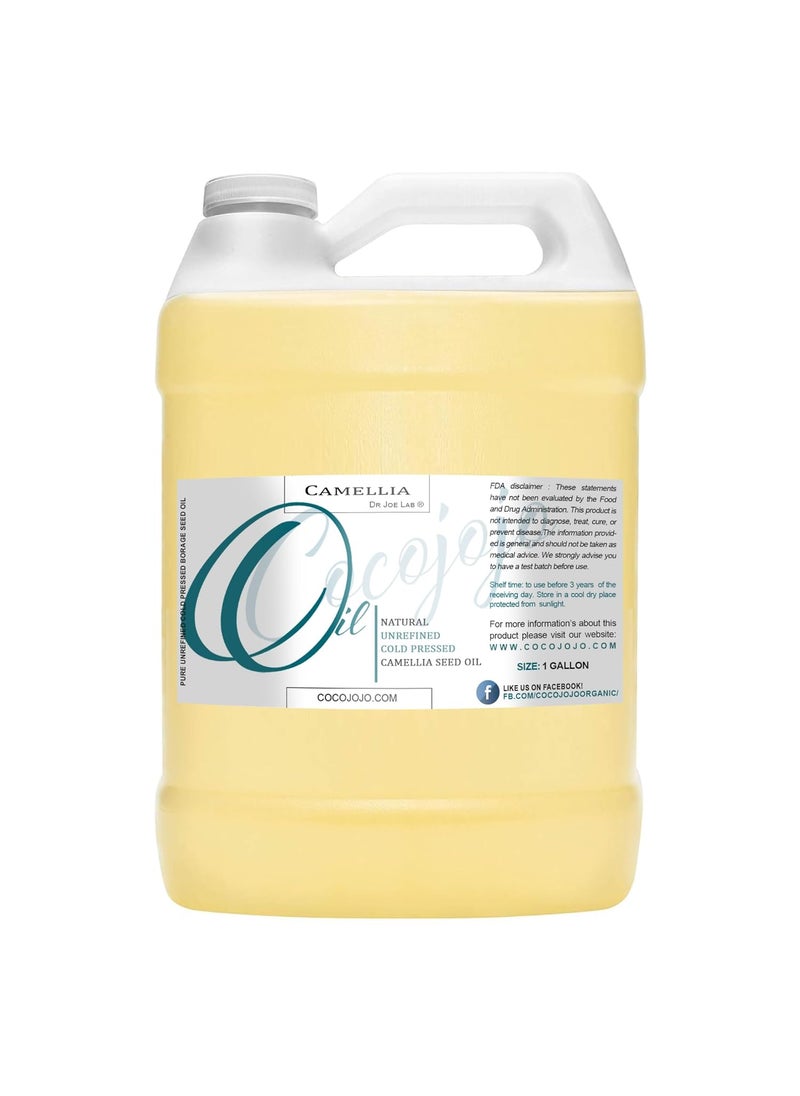 Dr Joe Lab - Dr Joe Lab Camellia Seed Oil 128 oz Pure Natural Cold Pressed Unrefined Extra Virgin Camellia Oil 1 Gallon  for Hair Skin Body Nails and Beard  Moisturizing Soothing Hydrating  Nourishing - Image 1