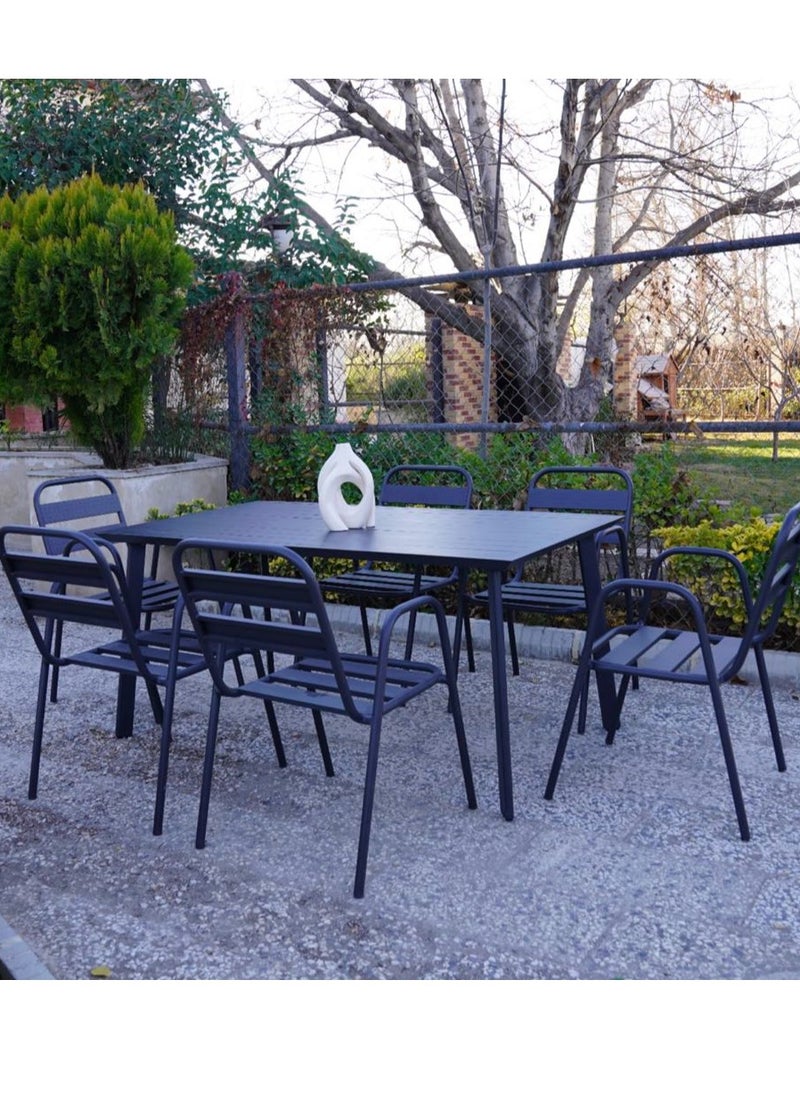 Schondor Furniture - Geneva | 6 Seater | Outdoor Dining Table | Made in Aluminum Cast | Perfect for Any Outdoor Area | Balcony | Patio | Garden | Restaurants - Image 1