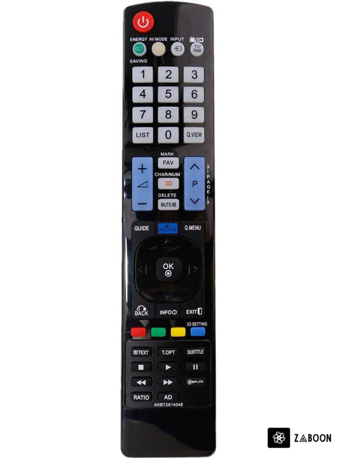 Zaboon Allimity 8 Remote Control Fit For Lg 3D Smart Lcd Led Tv Black