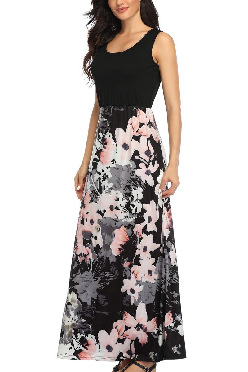 Lacavocor Womens Summer Maxi Dress Tank Top Sleeveless Long Dresses, X-Large, A7 - Image 2