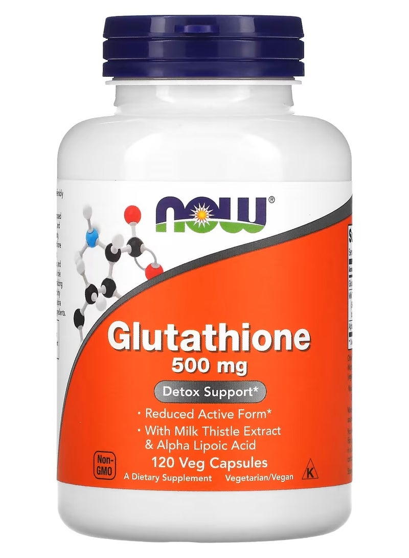 now Glutathione, 500 mg, 120 Veg Capsules