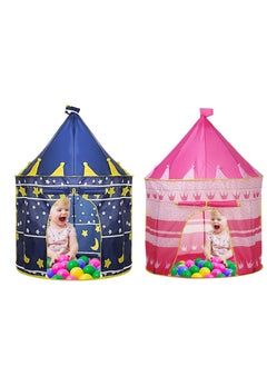 Juud Juud Large Foldable Kids Tent House Indoor/Outdoor Playhouse Portable Princess Castle Tent for Boys & Girls Age 3-10 Year Easy Assembly Perfect for Birthday Parties & Kids Room  - Image 1