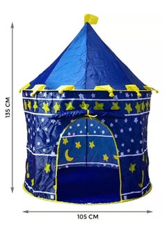Juud Juud Large Foldable Kids Tent House Indoor/Outdoor Playhouse Portable Princess Castle Tent for Boys & Girls Age 3-10 Year Easy Assembly Perfect for Birthday Parties & Kids Room  - Image 4