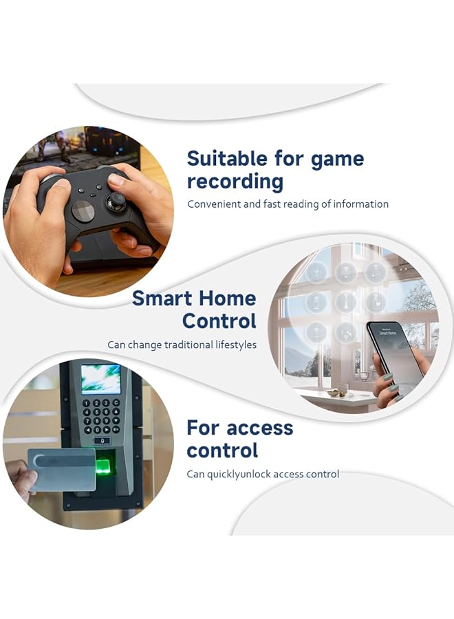 إيروريكس 20 قطعة من علامات NFC Ntag215 قابلة لإعادة الكتابة وشريحة NFC فارغة وعملات NFC مستديرة مقاس 25 مم وملصقات NFC بيضاء وبطاقات NFC متوافقة مع Tagmo لـ Amiibo وجميع الهواتف والأجهزة التي تدعم NFC - Image 5