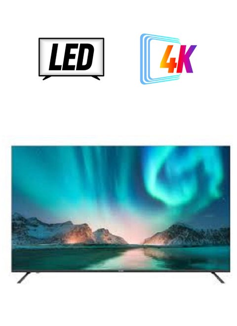 Oscar 75-Inch 4K Ultra HD Smart TV (OS75JW4KM) - Android LED with Enhanced Voice Remote, Built-in Soundbar, Automatic Brightness, Mirror Cast, A+ Grade Panel, HDMI/USB/Wi-Fi Inputs, Netflix, YouTube & Starz Play Arabia - Black