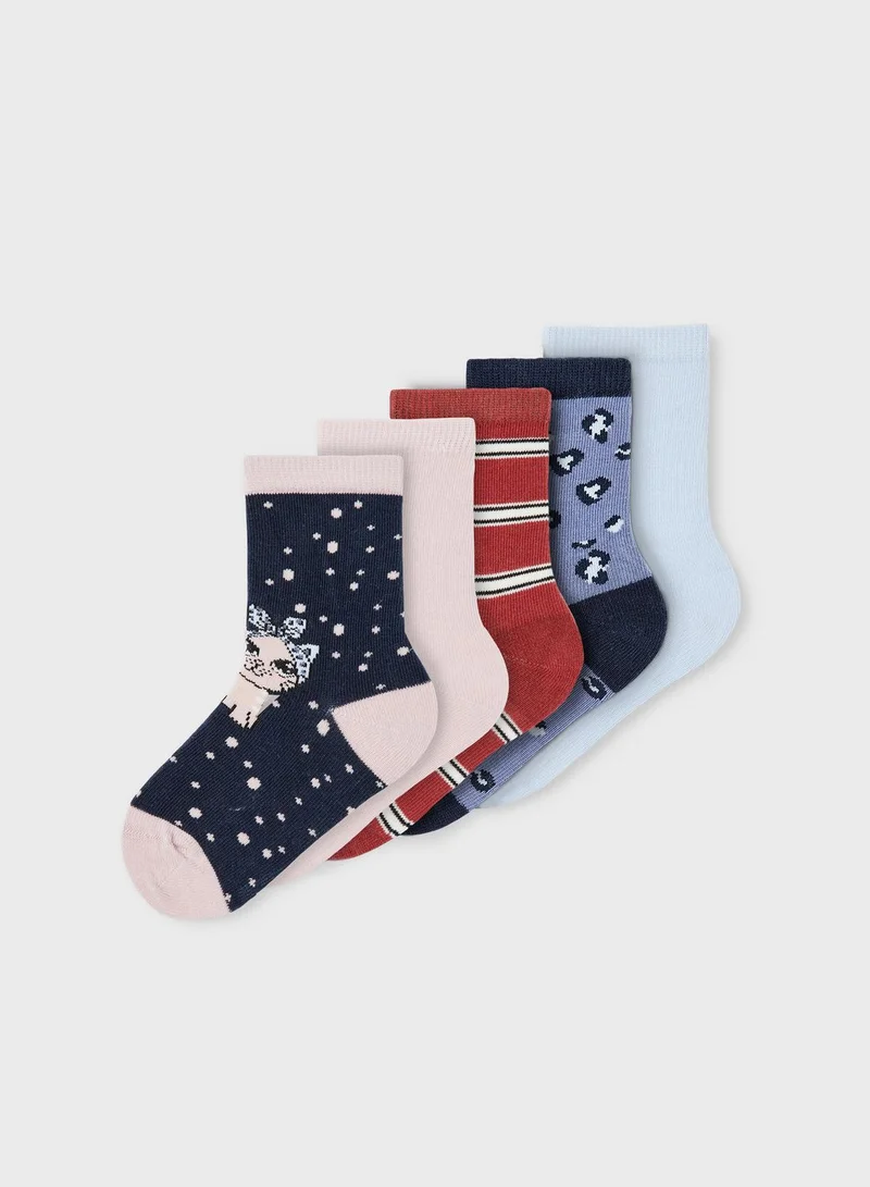 NAME IT Kids 5 Pack Assorted Socks