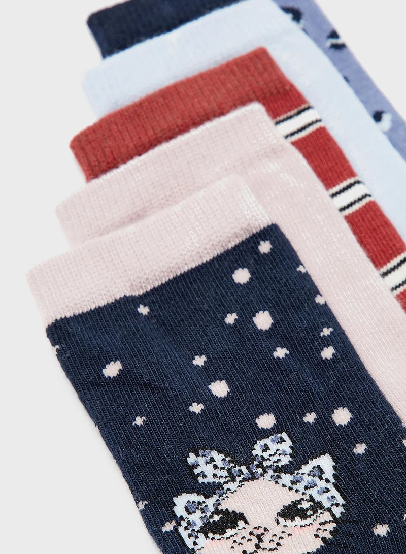 NAME IT Kids 5 Pack Assorted Socks