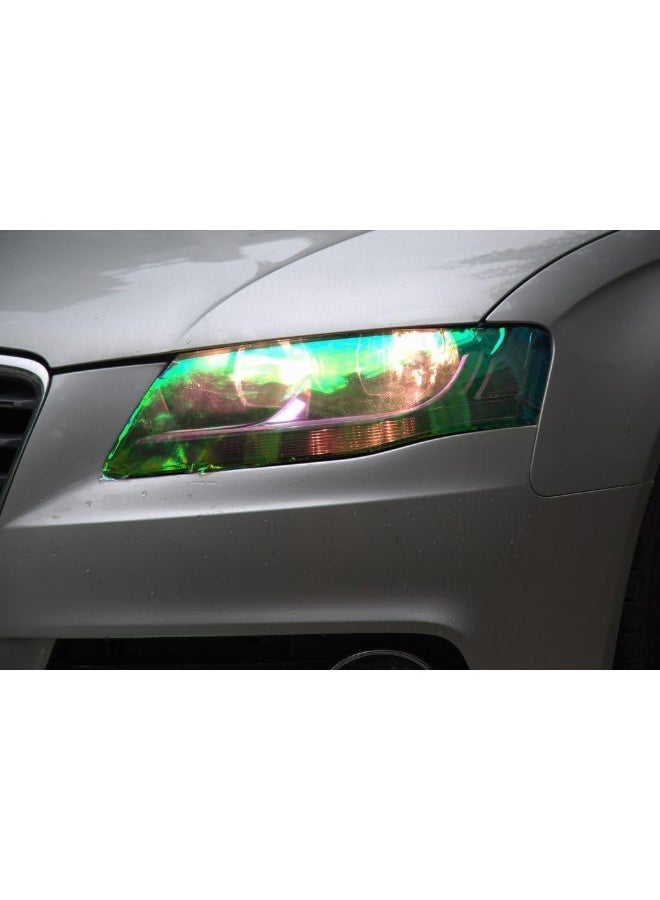 F & B LED LIGHTS 12 by 48 inches Self Adhesive Shiny Chameleon Headlights Tail Lights Fog Lights Films - Image 4