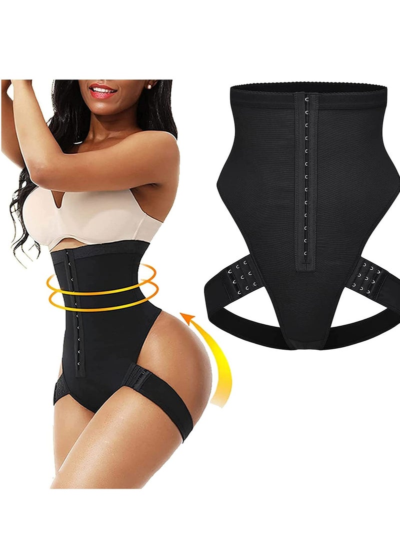 KASTWAVE Women Abdominal Shapewear, High Waist Hip Lifting Abdominal Corset Bodysuit Corsets Sculpting One-Piece Shapewear Tummy Trainer (Black, L) - Image 1
