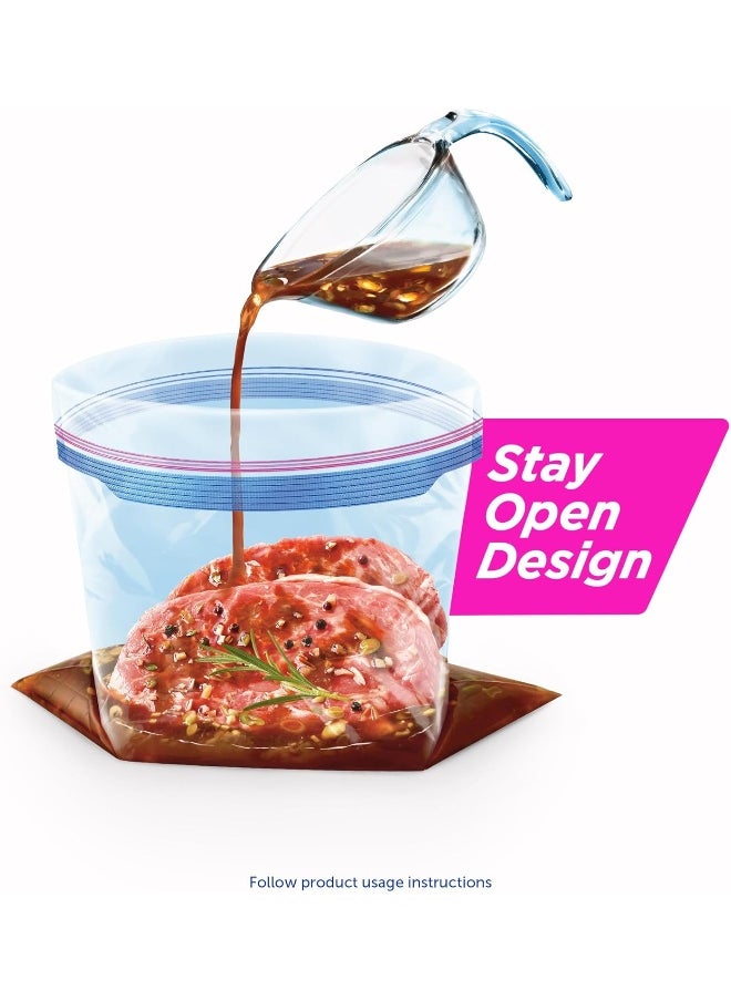 Ziploc Ziploc Gallon Food Storage Freezer Bags, Grip 'n Seal Technology for Easier Grip, Open, and Close  - Image 2