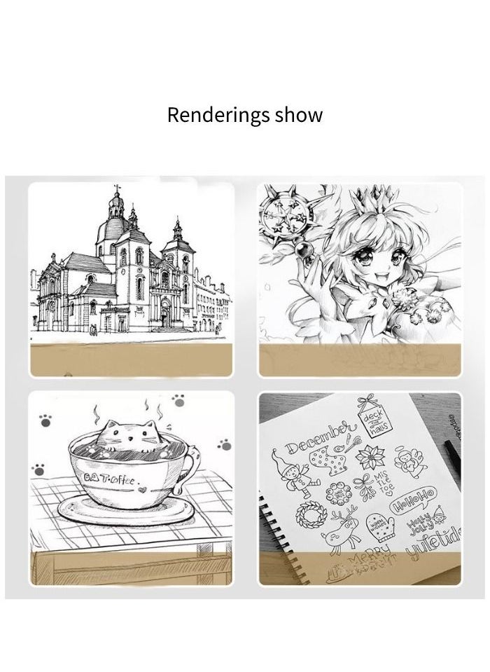 Leto 16 Pieces Drawing Pen Set For Hand Drawn Design Sketch Art Comic Drawing  - Image 5