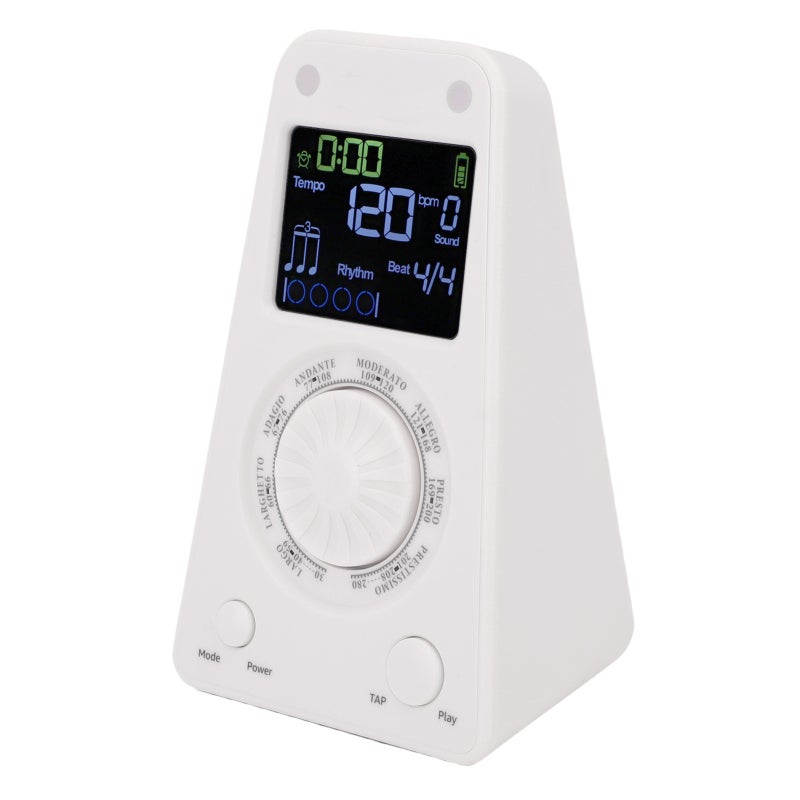 Meideal Digital Metronome 10 Tones Electronic Metronome BT Speaker for Piano Violin Ukulele Guitar White - Image 2