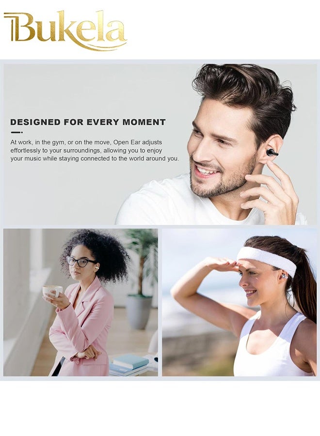 Bukela Open Ear Ring True Open Ear Headphones, Lightweight Comfort Open Ear Clip Wireless Earbuds, Bluetooth 5.49 Headphones with Design Fit Sports Running, Exercise - Image 3