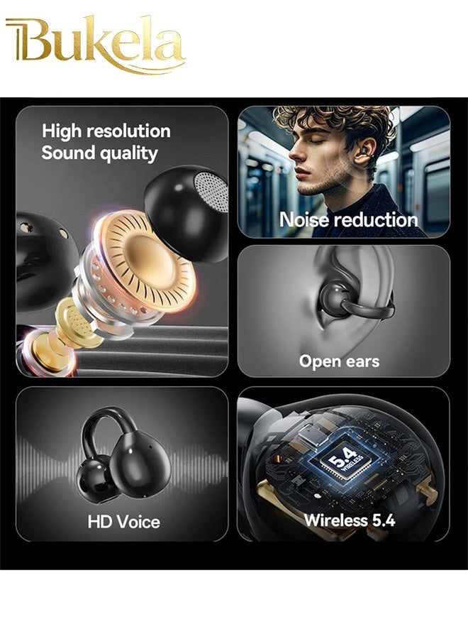 Bukela Open Ear Ring True Open Ear Headphones, Lightweight Comfort Open Ear Clip Wireless Earbuds, Bluetooth 5.49 Headphones with Design Fit Sports Running, Exercise - Image 5