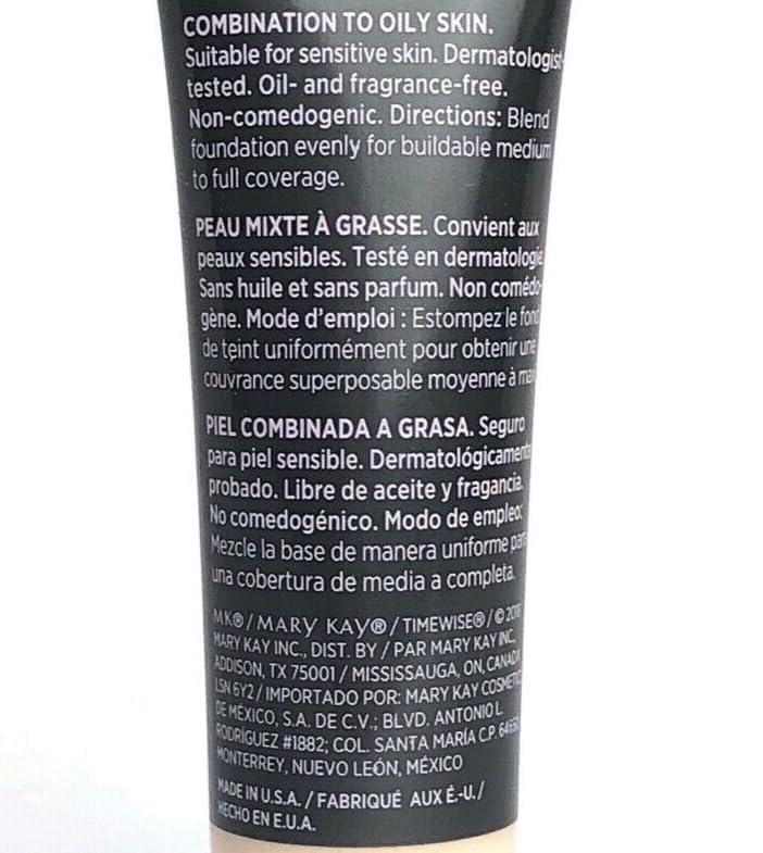 Mary Kay Timewise Matte 3D Foundation Ivory C110 - Image 4