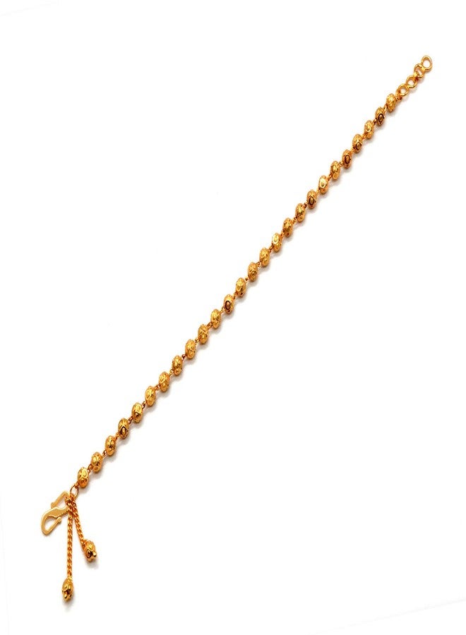 JHB Gold plated Brass Beads Bracelet for Girls And Women - Image 5