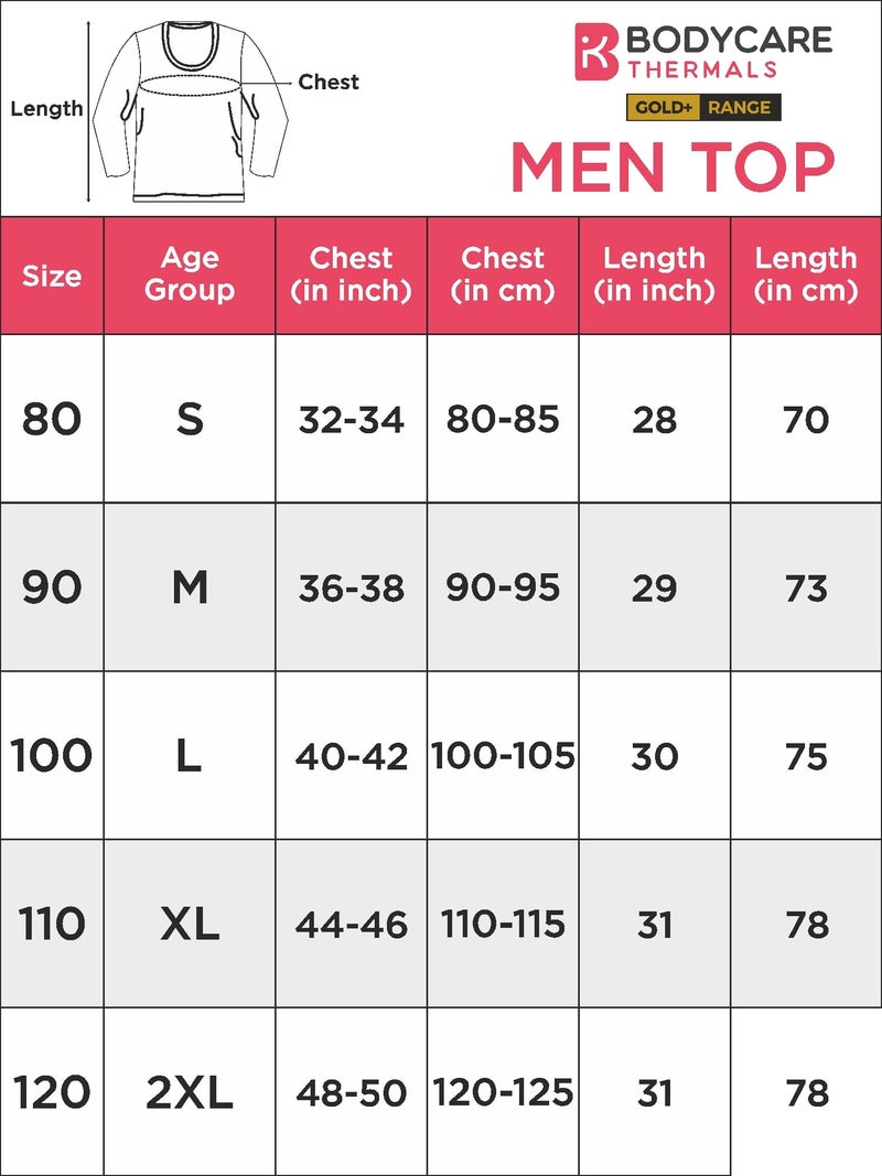 BODYCARE Heat MAX - Fur Fleece Inside Men Round Neck fuull Sleeves Thermal Gold Plus Premium Range for Very high Warmth - Image 4