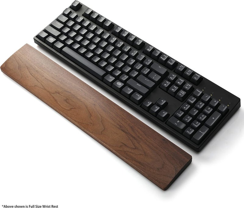 Faluber Wooden Wrist Rest -TENKEYLESS (TKL) -Walnut Wood -Mechanical Gaming Keyboard Ergonomic Palm Rest -14.2 Inches/20mm Thick (Medium, Walnut Wood) - Image 3
