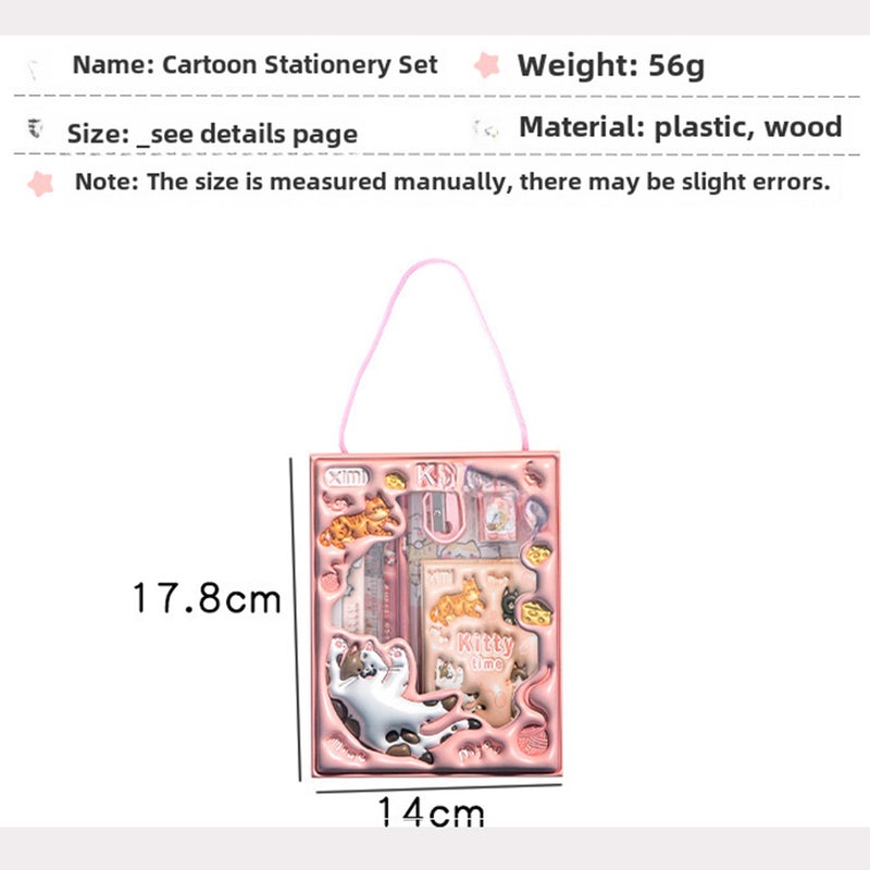 Children's Stationery Set, Three Dimensional Cartoon Stationery Set, Six Piece Set, Pencil Set for Primary School Students in the New Year, Gift Set - Image 2