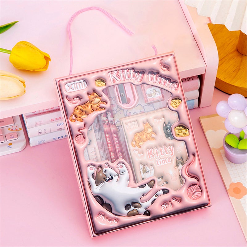 Children's Stationery Set, Three Dimensional Cartoon Stationery Set, Six Piece Set, Pencil Set for Primary School Students in the New Year, Gift Set - Image 3