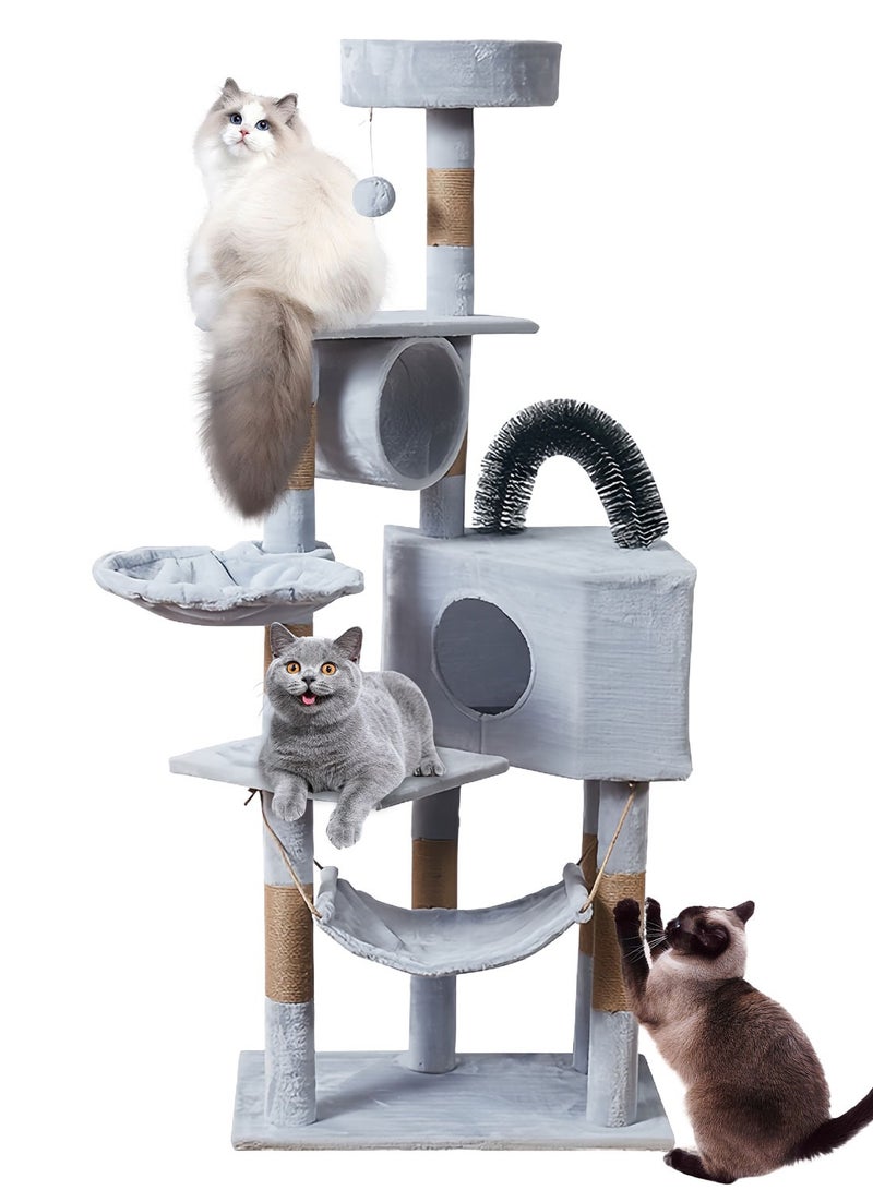 شاربدو متعددة الوظائف القطة شجرة القطة تسلق إطار القطة القفز منصة برج القطة منازل القطة لعب القطط - Image 1