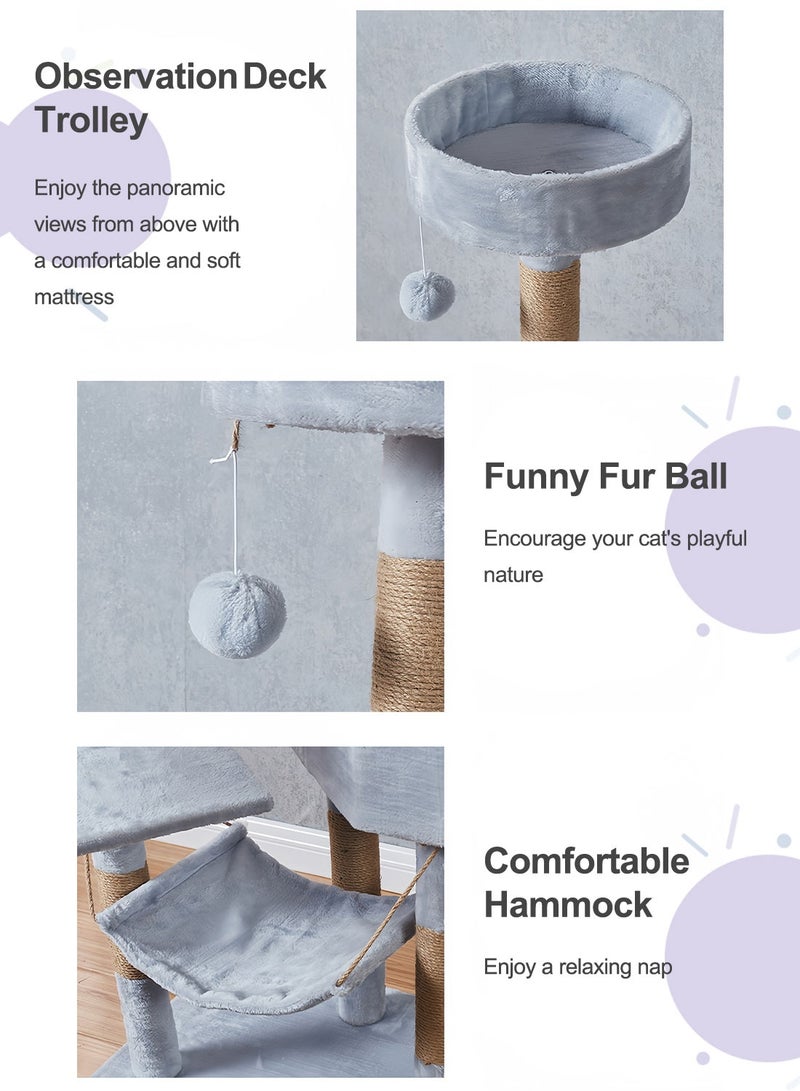 شاربدو متعددة الوظائف القطة شجرة القطة تسلق إطار القطة القفز منصة برج القطة منازل القطة لعب القطط - Image 2