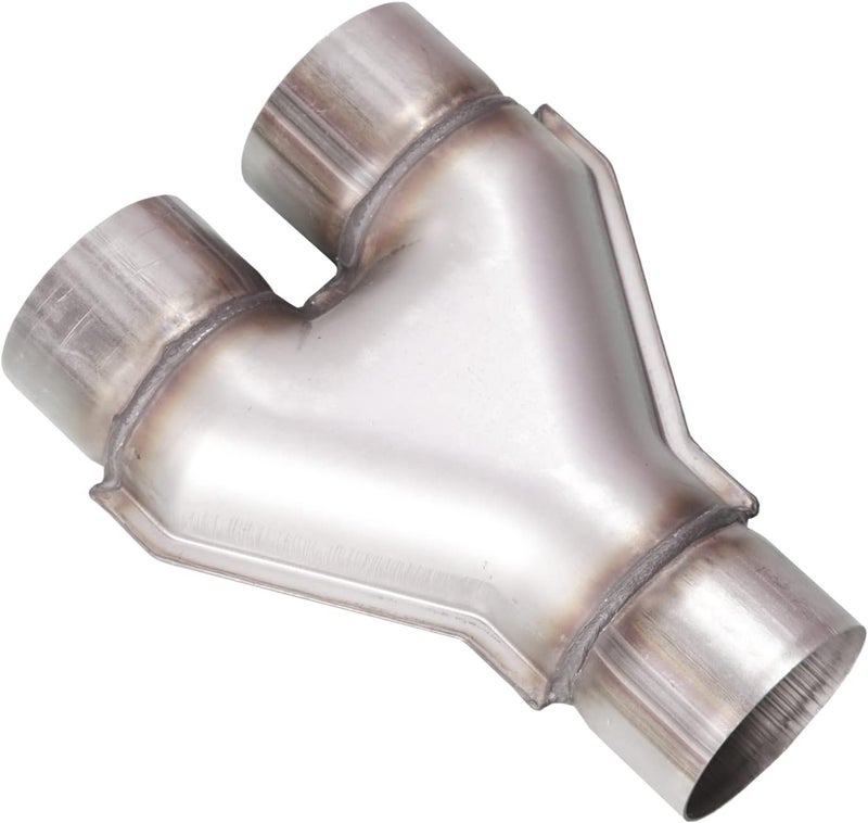 TECTRUC AFLOW Universal 409 Stainless Steel Exhaust Y Pipe, 3" Single to 2.5" Dual Exhaust Adapter Connector - Image 1