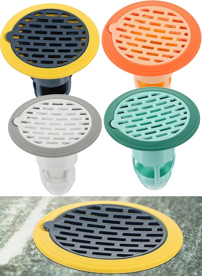 4pcs Rubber Drain Stopper & Sink Strainer Set, Bathtub Plug Floor Drain Cover, Bathroom Sink Hair Catcher Sewer Stopper for Bathroom & Kitchen Use - Image 1
