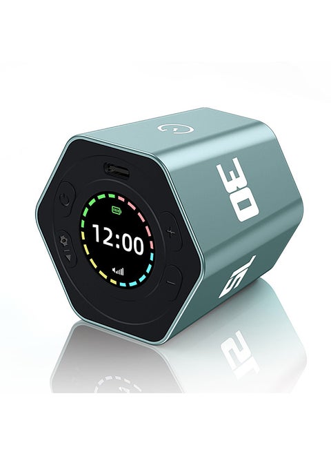 Portable Cube Timer Gravity Sensor Rotating Timer Count Up/Down Function Clock  3/5/10/15/30 Minutes and Custom with LED Screen Vibrate and Sound Alarm Silent Operation