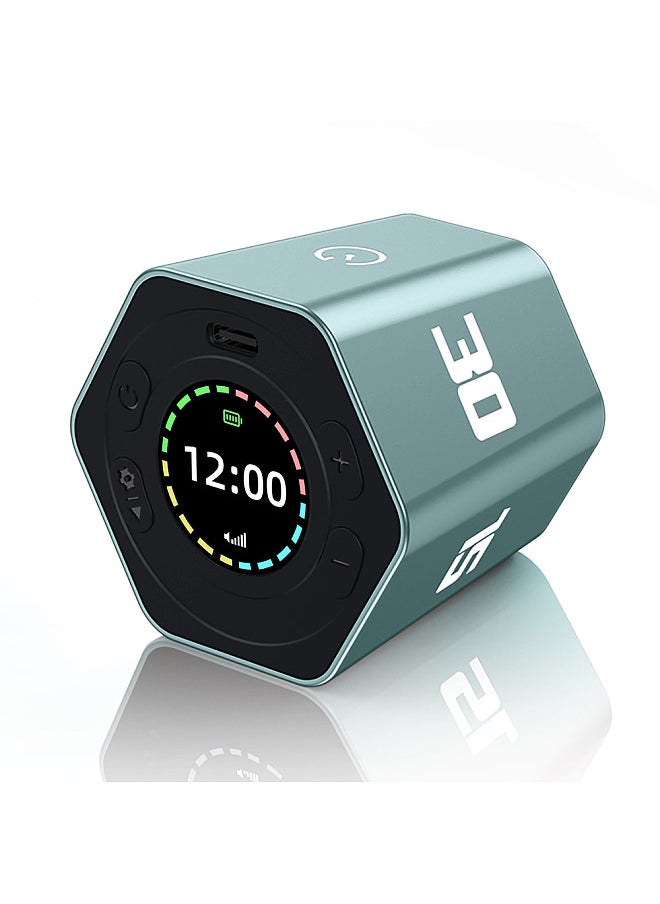 Portable Cube Timer Gravity Sensor Rotating Timer Count Up/Down Function Clock  3/5/10/15/30 Minutes and Custom with LED Screen Vibrate and Sound Alarm Silent Operation