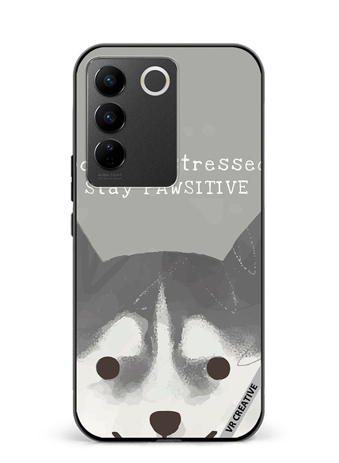 Protective Case Cover For Vivo V27 Pro Positive Dog Design Multicolour
