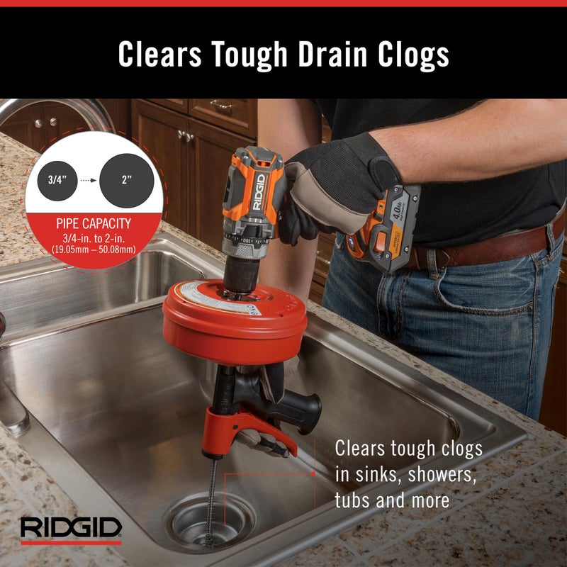 Ridgid 57043 POWER SPIN+ Power Spinner Drain Cleaner - Image 3