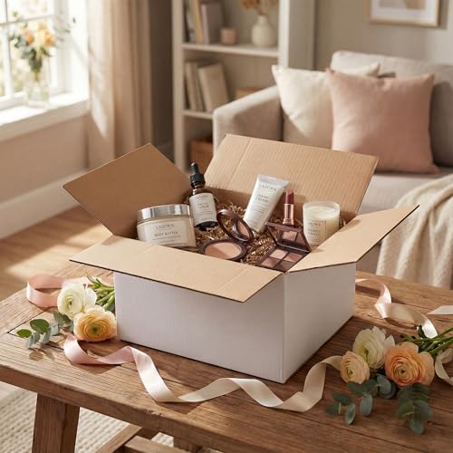 RLAVBL 10x7x5 Shipping Boxes Set of 30, White Corrugated Cardboard Box for Packing, Mailing, Business - Image 4