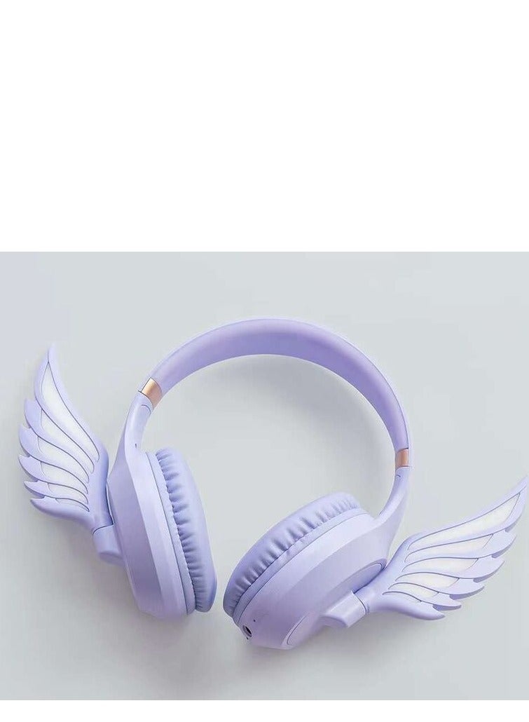 ZW-054 Wireless Gaming Headphones, Bluetooth V5.3 Earphones, On-Ear Earbuds with Rotating Wings and Amazing LED Light, Low Delay E-Games and Ultra-Low Power Consumption for Smartphone/PC/Laptop - Image 1