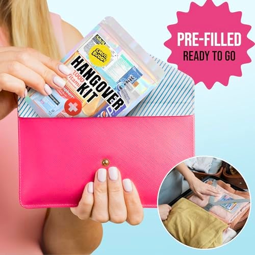 Chug Buddy 12 Pre-Filled Hangover Kits for Bachelorette Party Favors, 21st Birthday Gifts for her, Bridesmaid Gifts & Girls' Trips | Bulk Hangover Kit Bags & Supplies for Parties & Events (12 Premium Packs) - Image 4