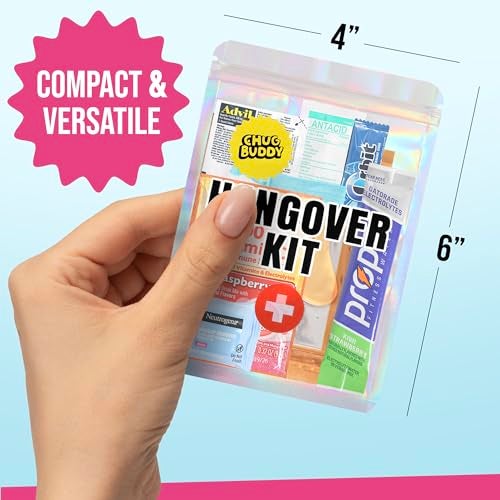 Chug Buddy 12 Pre-Filled Hangover Kits for Bachelorette Party Favors, 21st Birthday Gifts for her, Bridesmaid Gifts & Girls' Trips | Bulk Hangover Kit Bags & Supplies for Parties & Events (12 Premium Packs) - Image 3