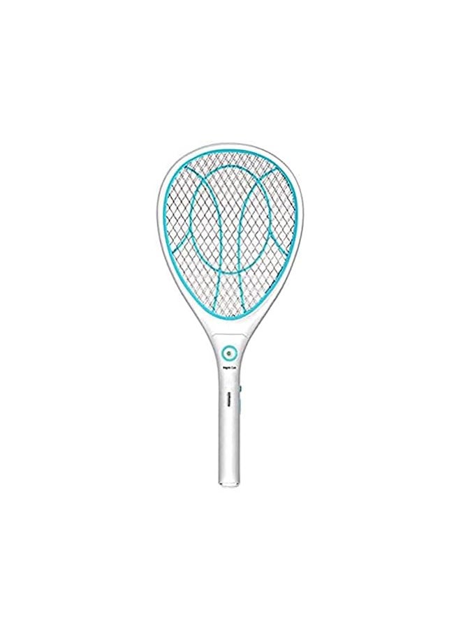 Electric Mosquito Bat Electric Mosquito Swatter With Led Lighting Fly Zapper Insect Killer Safe And Non Toxic Mosquito Catcher Trap Killer For Bedroom Patio Deck Blue