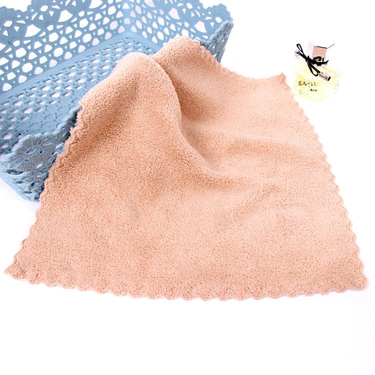 Thickened Coral Fleece Small Towel Children Wash Face Wipe Hand Absorbent Square Towel Cleaning Household Dishcloth Gift Towel - Image 5