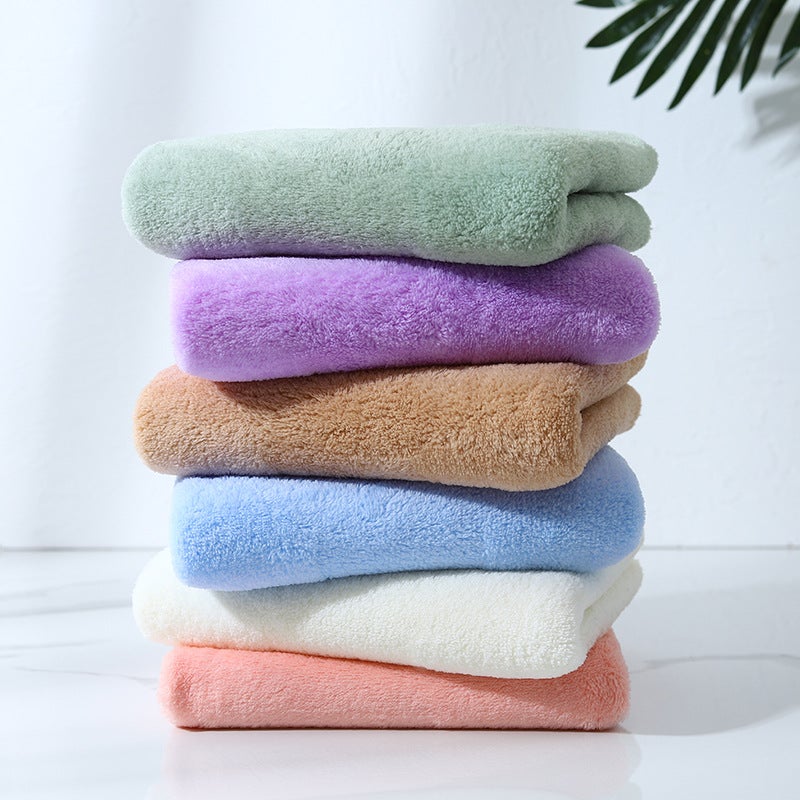 Thickened Coral Fleece Small Towel Children Wash Face Wipe Hand Absorbent Square Towel Cleaning Household Dishcloth Gift Towel - Image 2