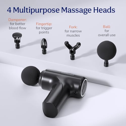CARESMITH Charge Go Massage Gun | Body Massager for Pain Relief | Massage Gun for Back Leg & Full Body | 4 Specialized Heads For Full Body Pain Relief - Image 2