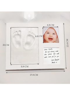 Generic Baby Handprint and Footprint Makers Kit Keepsake For Newborn Boys  Girls, Baby Girl Gifts  Baby Boy Gifts, New Mom Baby Shower Gifts, Baby Milestone Picture Frames Baby Registry, Nursery Decor  - Image 2